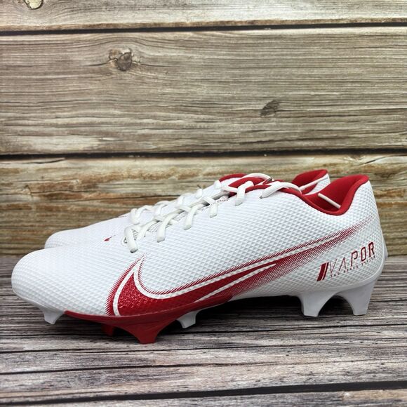 Mens Size 12.5 Nike Vapor Edge Speed 360 White/Red Football Cleats CD0082-102 main image 3